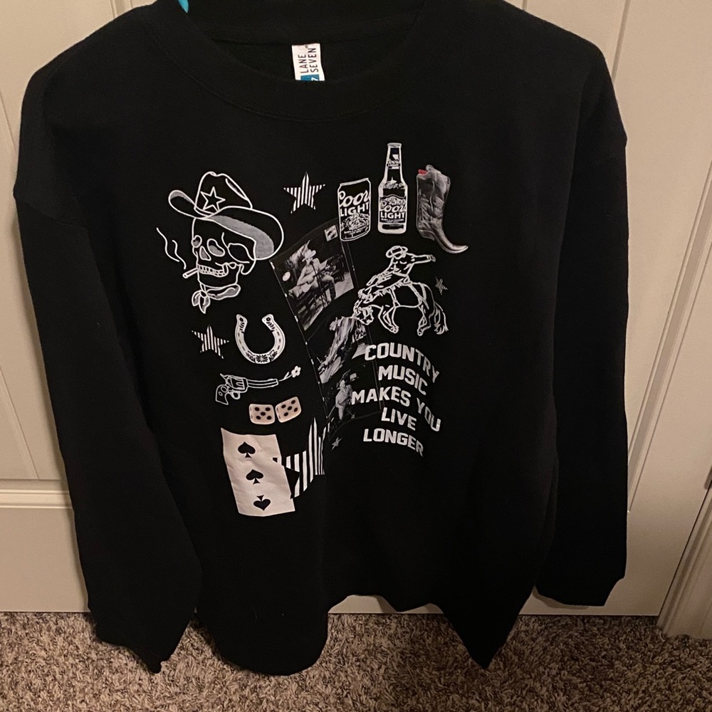 Black Graphic Sweater